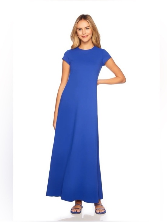 Susana Monaco Dresses & Skirts - Susana Monaco Crew Short Sleeve Dress in Nocturnal Blue size Medium New with tag